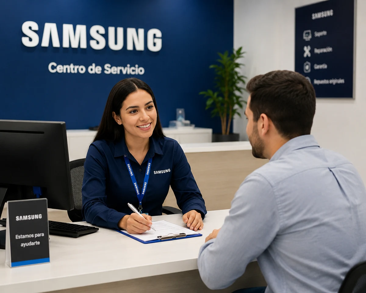 Asesora Samsung generando orden de servicio en Panamá